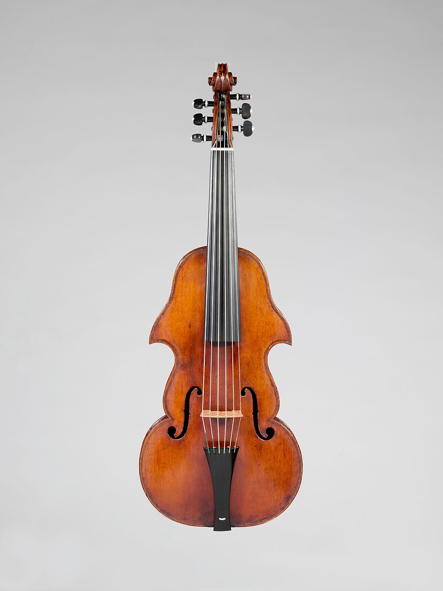 Viola d'Amore, Giovanni Grancino (Italian, Milan 1637–1709 Milan), Spruce, maple, ebony, bone, iron, Italian