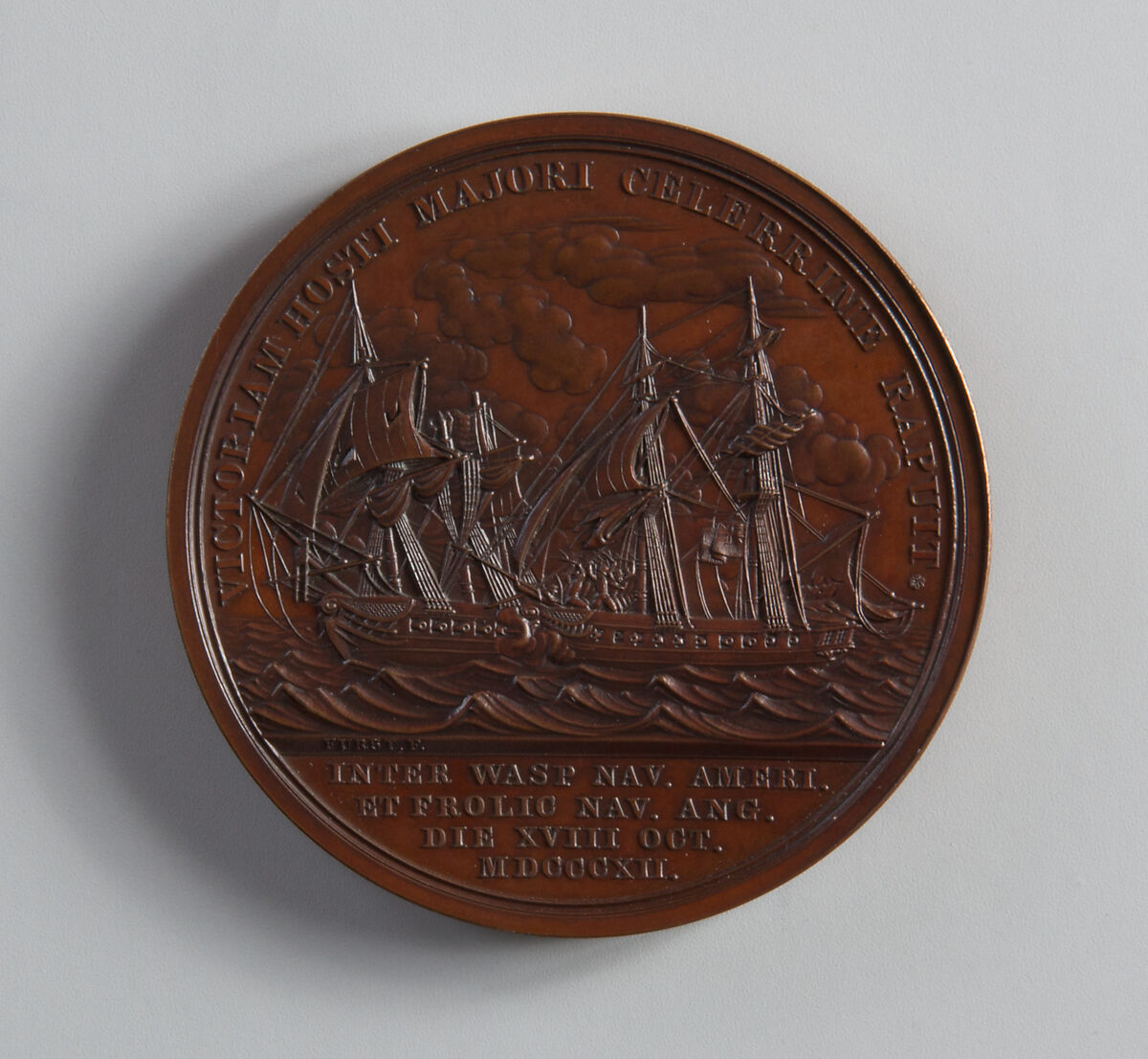 Medal of Captain Jacob Jones, Moritz Fürst (born 1782, active United States, 1807–ca. 1840), Bronze, American