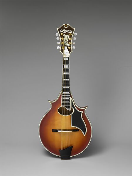Archtop Mandolin, James D'Aquisto (American, New York 1935–1995 Corona, California), Spruce, maple, ebony, celluloid, mother-of-pearl, American