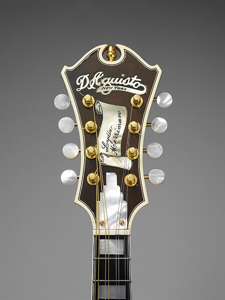 Archtop Mandolin, James D'Aquisto (American, New York 1935–1995 Corona, California), Spruce, maple, ebony, celluloid, mother-of-pearl, American