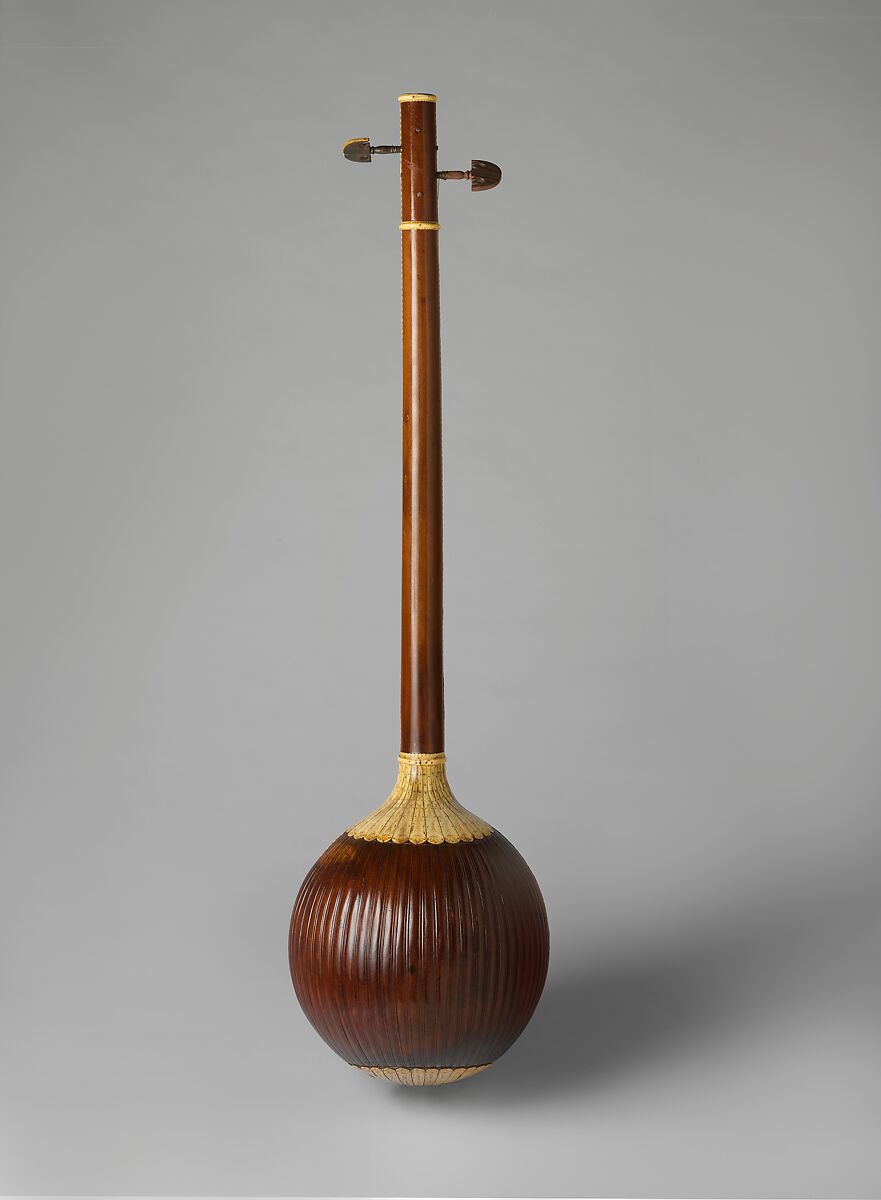 Tanjore Tāmbūra (male), jackwood, rosewood, metal, bone, Indian