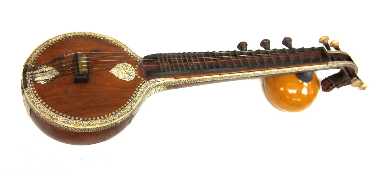 Ekadandi Vina, Jack wood, metal, bone, Indian