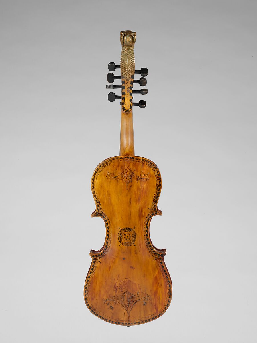 Hardanger Fiddle, Wood, mother-of-pearl, ebony, bone, Norwegian