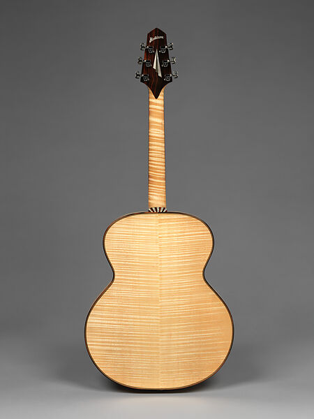 "Winter" from "The Four Seasons" (Serial number 200), John Monteleone (American, Islip, New York born 1947), Tyrolean maple, Tyrolean spruce, curly red maple, Macassar ebony, sterling silver, mother-of-pearl, diamond, nickel plating, natural blonde nitro-cellulose lacquer finish  , American