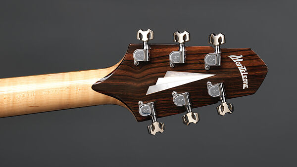 "Winter" from "The Four Seasons" (Serial number 200), John Monteleone (American, Islip, New York born 1947), Tyrolean maple, Tyrolean spruce, curly red maple, Macassar ebony, sterling silver, mother-of-pearl, diamond, nickel plating, natural blonde nitro-cellulose lacquer finish  , American