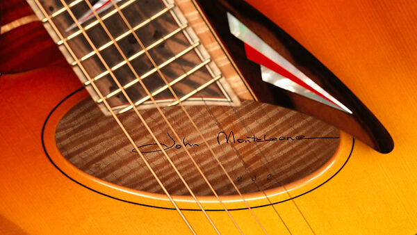 "Summer" from "The Four Seasons" (serial number 202), John Monteleone (American, Islip, New York born 1947), Big-leaf maple, Tyrolean spruce, African red padauk, Macassar ebony, red coral stones, mother-of-pearl, ruby, diamond, gold plating, red nitro-cellulose lacquer finish, American