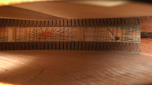 "Summer" from "The Four Seasons" (serial number 202), John Monteleone (American, Islip, New York born 1947), Big-leaf maple, Tyrolean spruce, African red padauk, Macassar ebony, red coral stones, mother-of-pearl, ruby, diamond, gold plating, red nitro-cellulose lacquer finish, American