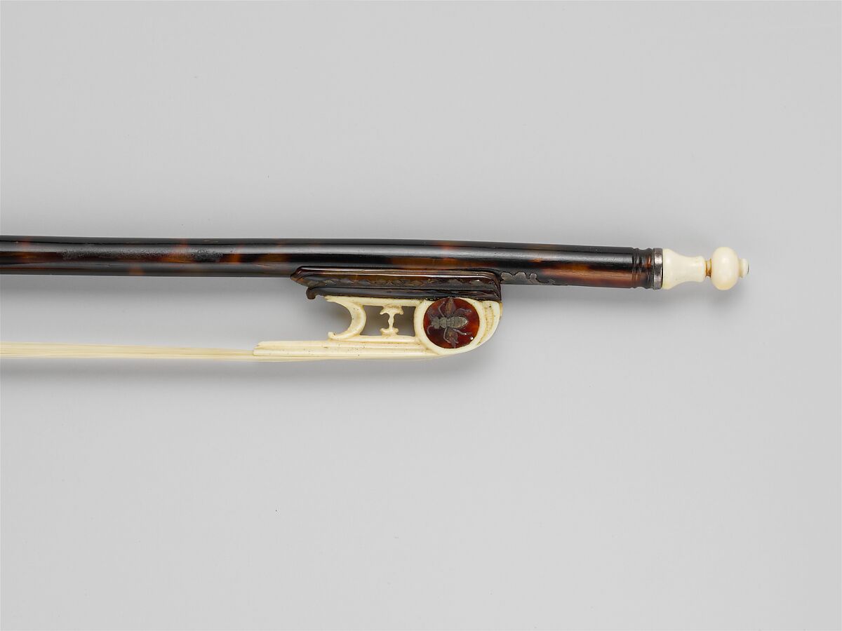 Bow, Attributed to Wenzel Kowansky, Tortoiseshell, ivory, silver, horsehair, Austrian 