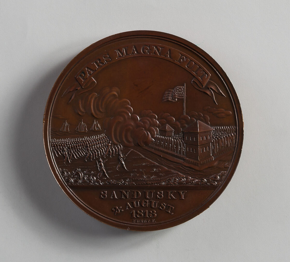 Medal of Colonel George Croghan, Moritz Fürst (born 1782, active United States, 1807–ca. 1840), Bronze, American