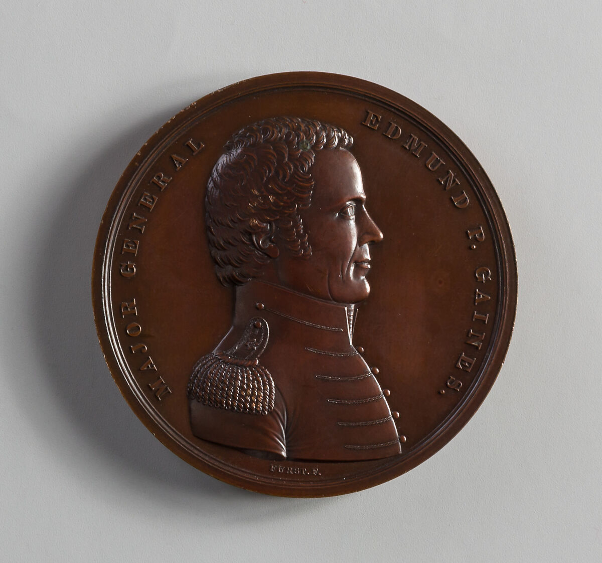 Medal of Major General E. P. Gaines, Moritz Fürst (born 1782, active United States, 1807–ca. 1840), Bronze, American 