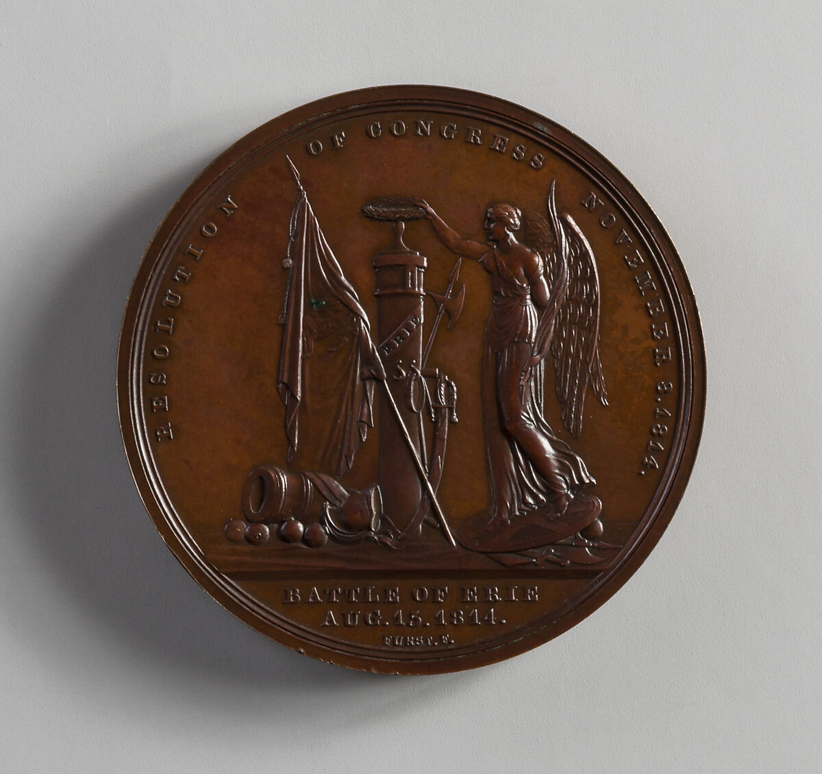 Medal of Major General E. P. Gaines, Moritz Fürst (born 1782, active United States, 1807–ca. 1840), Bronze, American