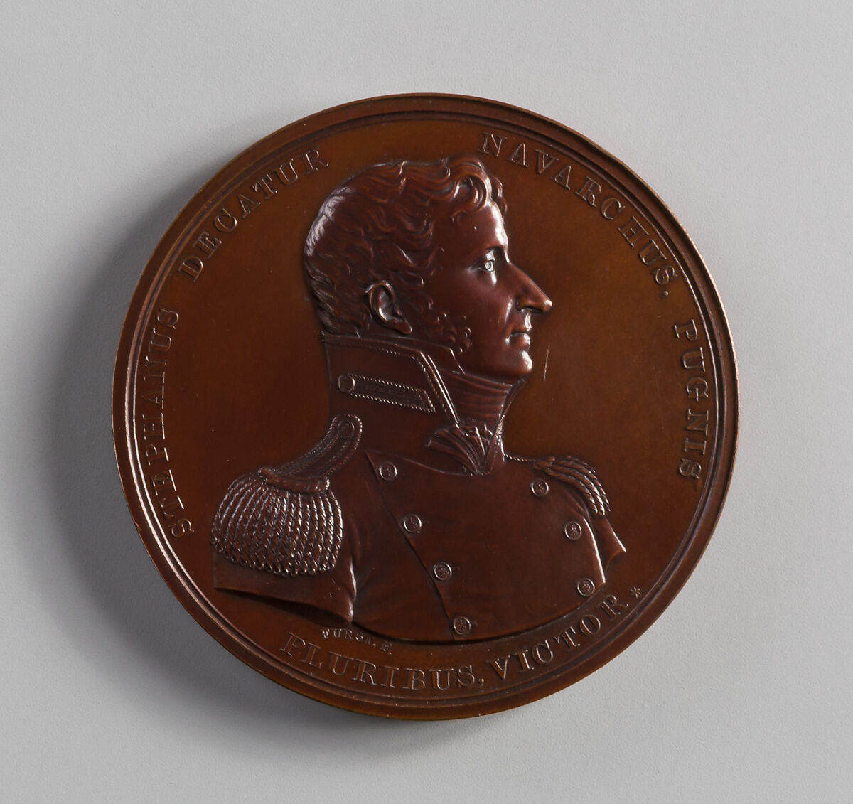 Medal of Captain Stephen Decatur, Moritz Fürst (born 1782, active United States, 1807–ca. 1840), Bronze, American 