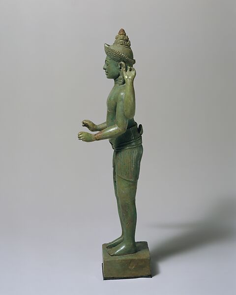 Four-Armed Avalokiteshvara (Bodhisattva of Infinite Compassion), Bronze, Cambodia