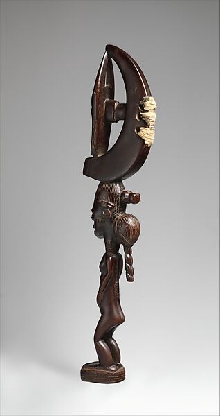 Bell Mallet (Lawle), Wood, cotton, Baule people