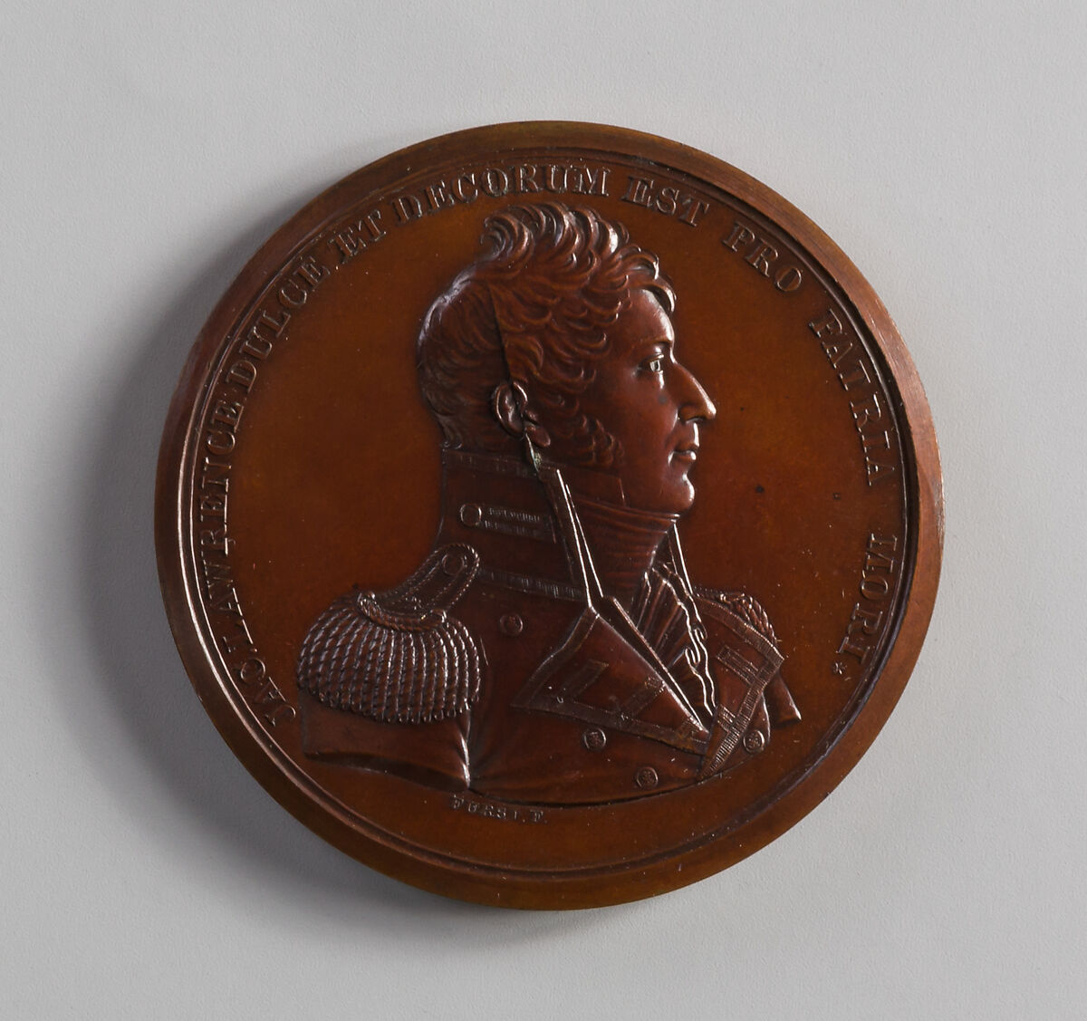 Medal of Captain James Lawrence, Moritz Fürst (born 1782, active United States, 1807–ca. 1840), Bronze, American 