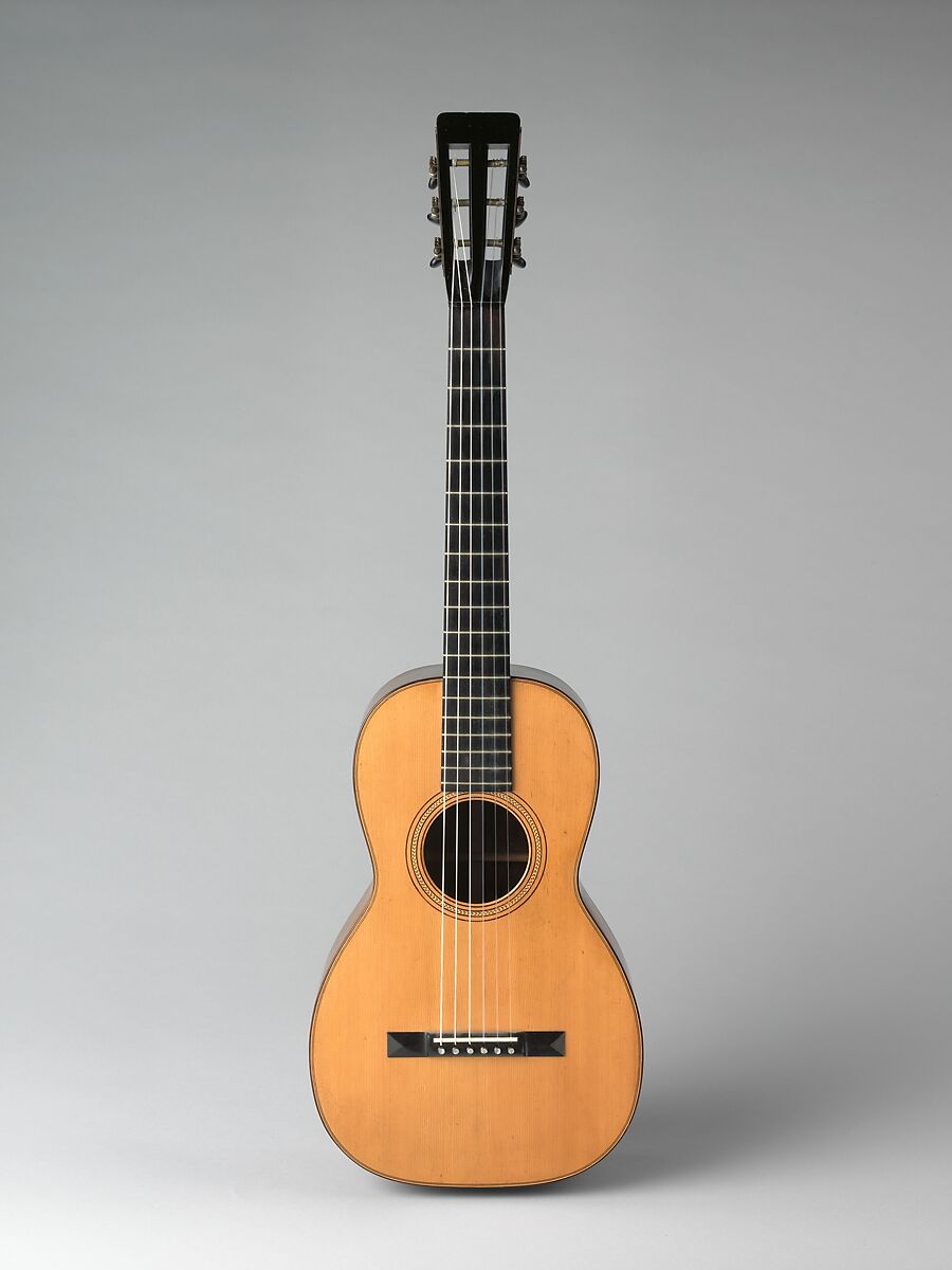 Guitar, Christian Frederick Martin (Markneukirchen, Saxony 1796–1873 Nazareth, Pennsylvania), Spruce, rosewood, ebony, nickel-silver, American 