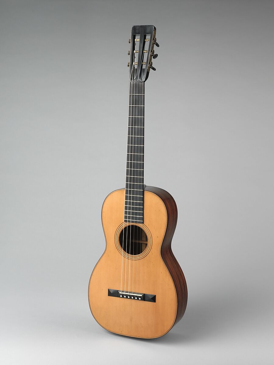 Guitar, Christian Frederick Martin (Markneukirchen, Saxony 1796–1873 Nazareth, Pennsylvania), Spruce, rosewood, ebony, nickel-silver, American