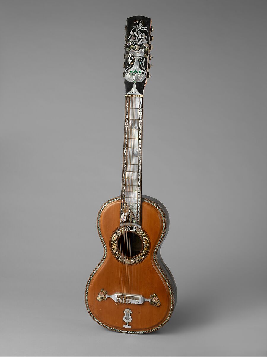 Guitarra Séptima (Seven-course guitar), M. Fernandez (Mexican), Spruce, rosewood, mother-of-pearl, Mexican 