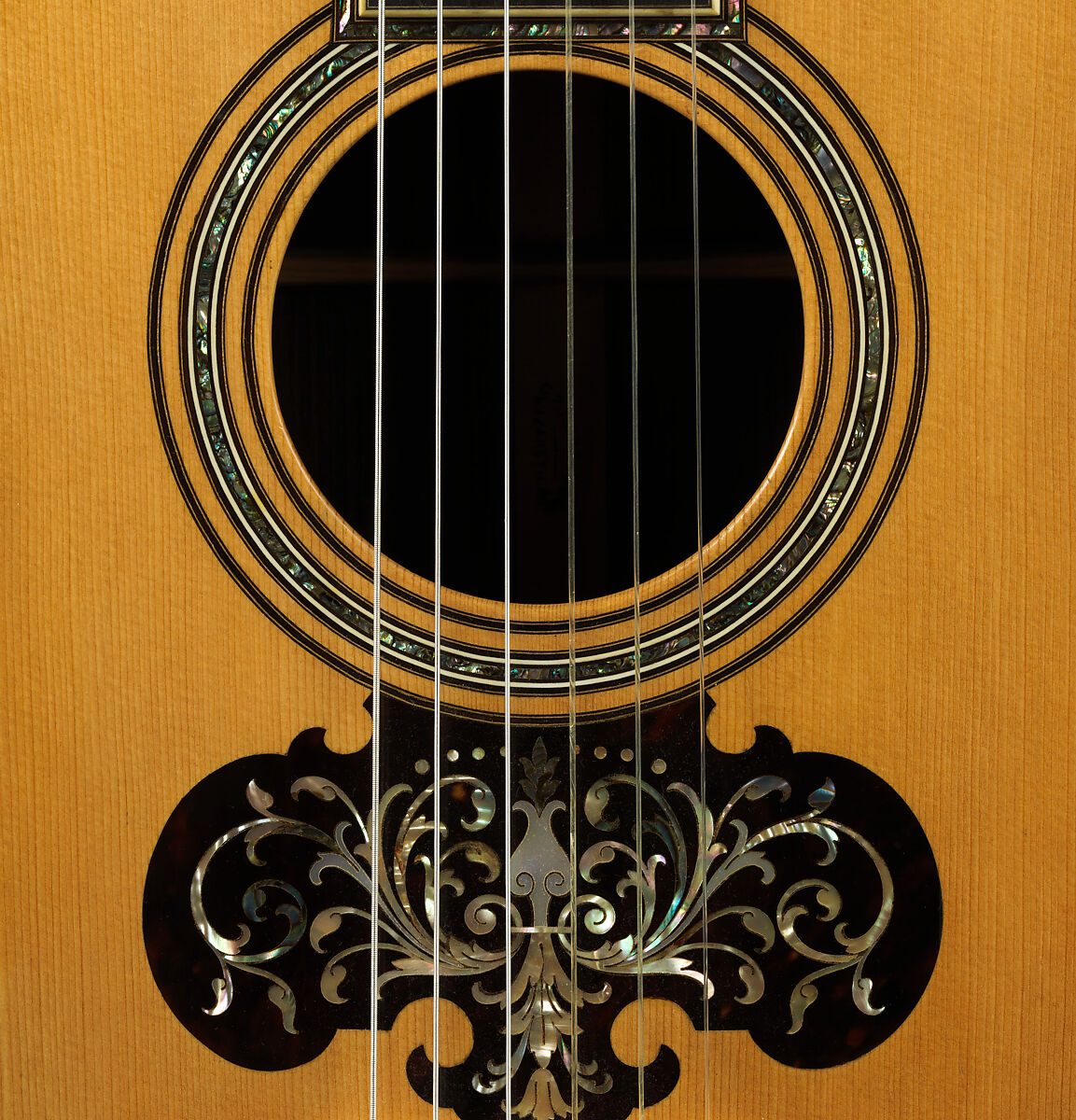 Guitar, Christian Frederick Martin (Markneukirchen, Saxony 1796–1873 Nazareth, Pennsylvania), Spruce, rosewood, cedar, ebony, pearl, abalone, ivory, American