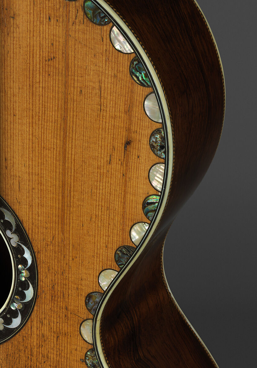 Guitar, Christian Frederick Martin (Markneukirchen, Saxony 1796–1873 Nazareth, Pennsylvania), Spruce, rosewood, cedar, ebony, pearl, abalone, ivory, American