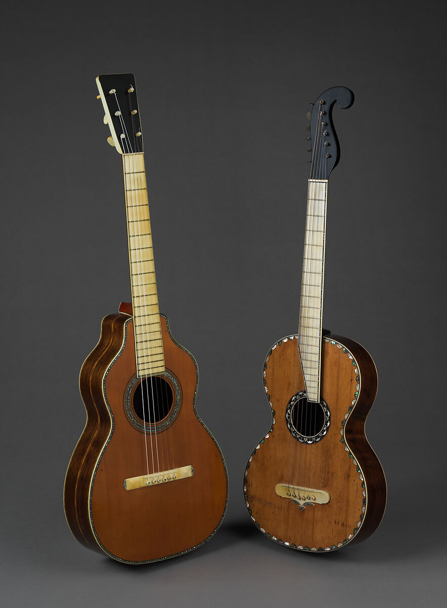 Guitar, Christian Frederick Martin (Markneukirchen, Saxony 1796–1873 Nazareth, Pennsylvania), Spruce, rosewood, cedar, ebony, pearl, abalone, ivory, American