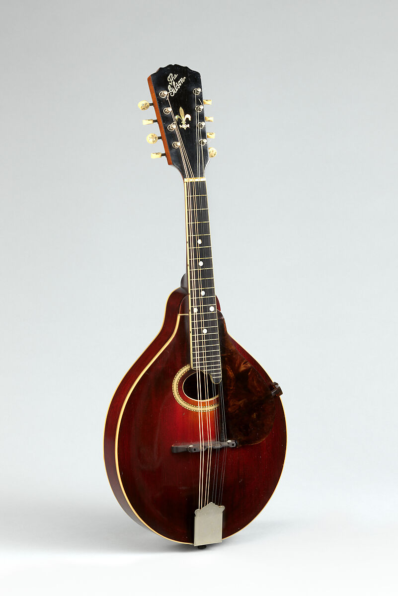 Mandolin, Gibson Mandolin-Guitar Manufacturing Co., Ltd. (American, founded Kalamazoo, Michigan 1902), Spruce, birch, mahogany, ivoroid, mother-of-pearl, nickel silver, American 