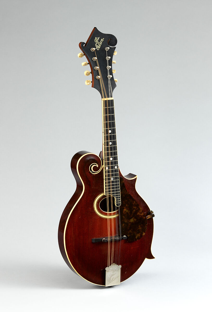 Mandolin, Gibson Mandolin-Guitar Manufacturing Co., Ltd. (American, founded Kalamazoo, Michigan 1902), Spruce, maple, mahogany, ivoroid, mother-of-pearl, nickel silver, American 