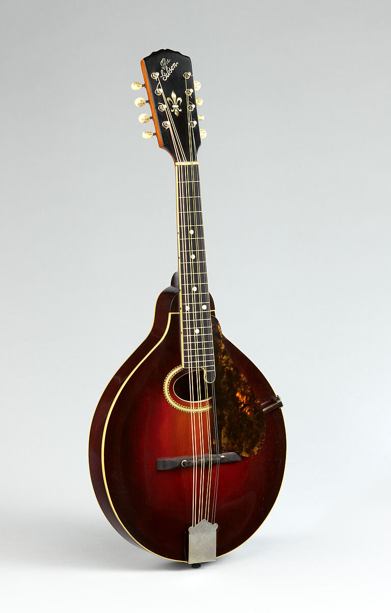Mandola, Gibson Mandolin-Guitar Manufacturing Co., Ltd. (American, founded Kalamazoo, Michigan 1902), Spruce, maple, mahogany, ivoroid, mother-of-pearl, nickel silver, American 