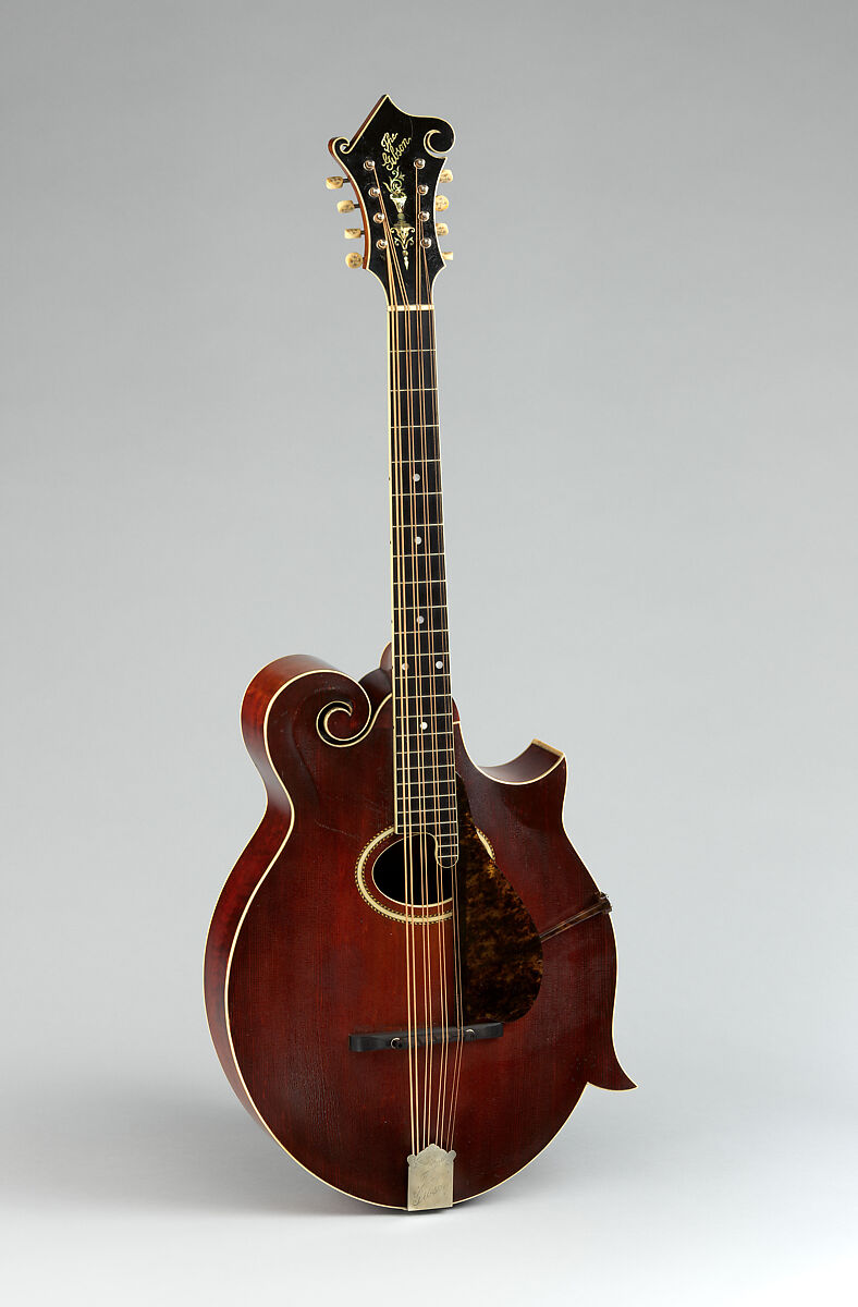 Mandocello, Gibson Mandolin-Guitar Manufacturing Co., Ltd. (American, founded Kalamazoo, Michigan 1902), Spruce, maple, mahogany, ivoroid, mother-of-pearl, nickel silver, American 