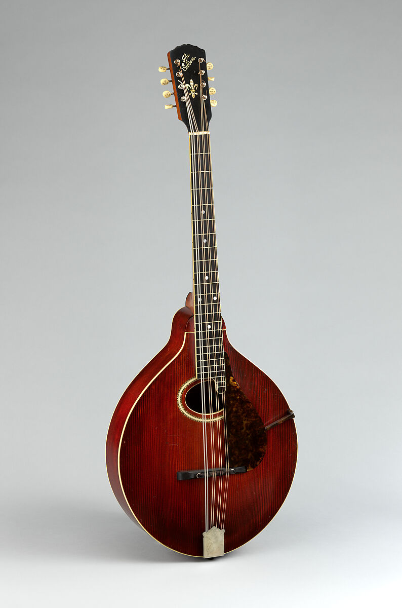 Mandocello, Gibson Mandolin-Guitar Manufacturing Co., Ltd. (American, founded Kalamazoo, Michigan 1902), Spruce, birch, mahogany, ivoroid, mother-of-pearl, nickel silver, American 