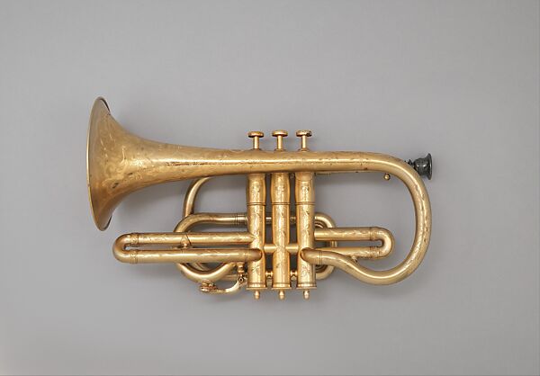 Cornet, Karl Moritz Missenharter, Brass, gold plate, American