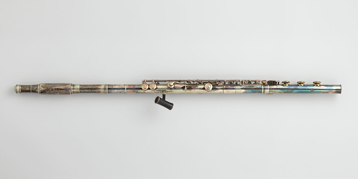Flute, Charles Monzani (American), Silver-plated brass, American