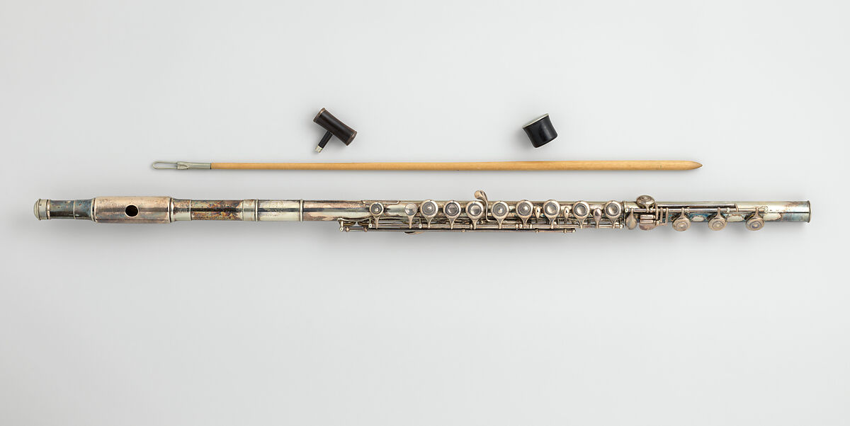 Flute, Charles Monzani (American), Silver-plated brass, American