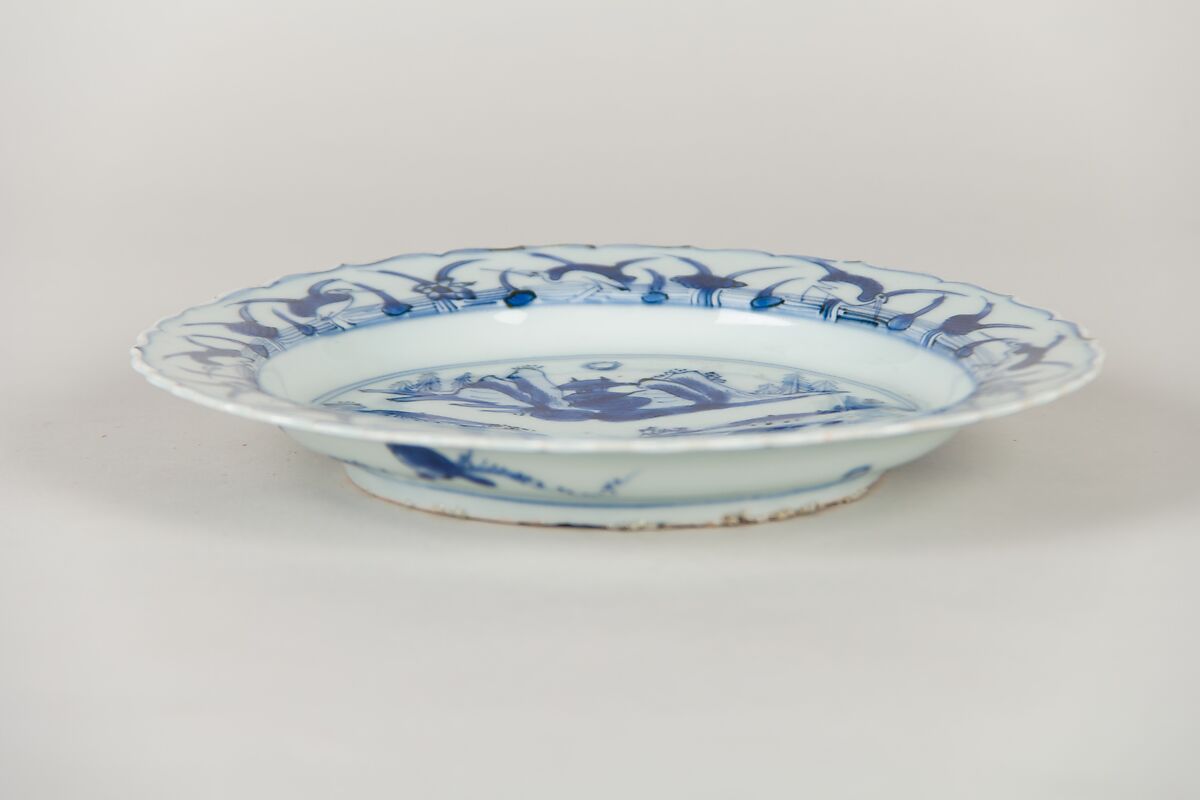 Plate, Porcelain painted in underglaze blue, China