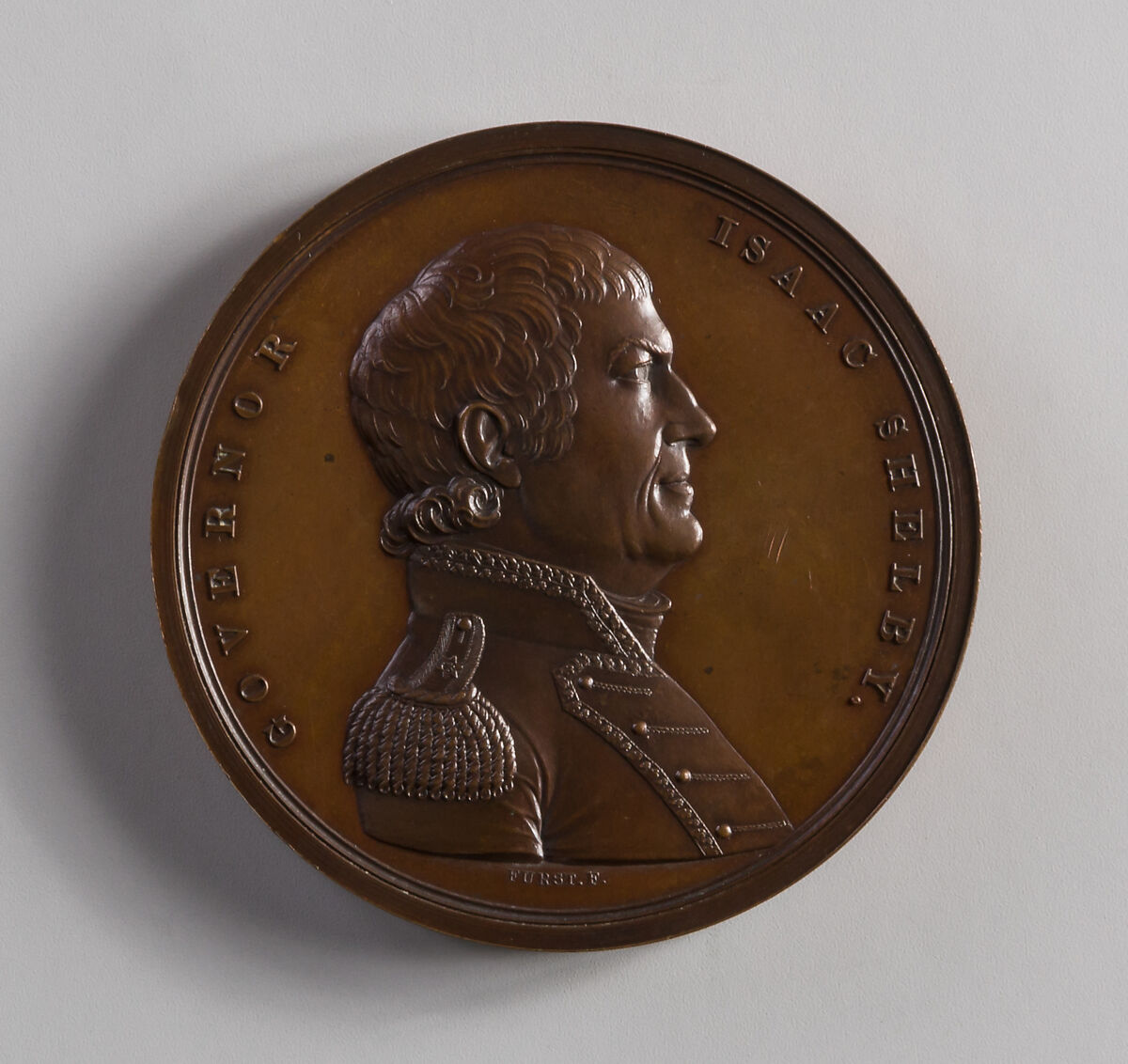 Medal of Governor I. Shelby of Kentucky, Moritz Fürst (born 1782, active United States, 1807–ca. 1840), Bronze, American 