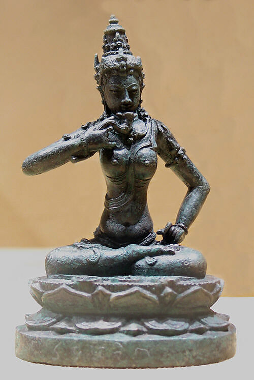 Seated Female Esoteric Buddhist Deity, Bronze, Indonesia (Java) 