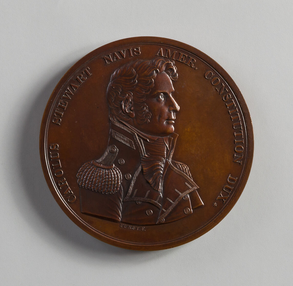 Medal of Captain Charles Stewart, Moritz Fürst (born 1782, active United States, 1807–ca. 1840), Bronze, American 