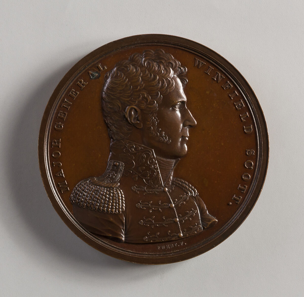 Medal of Major General Winfield Scott, Moritz Fürst (born 1782, active United States, 1807–ca. 1840), Bronze, American 