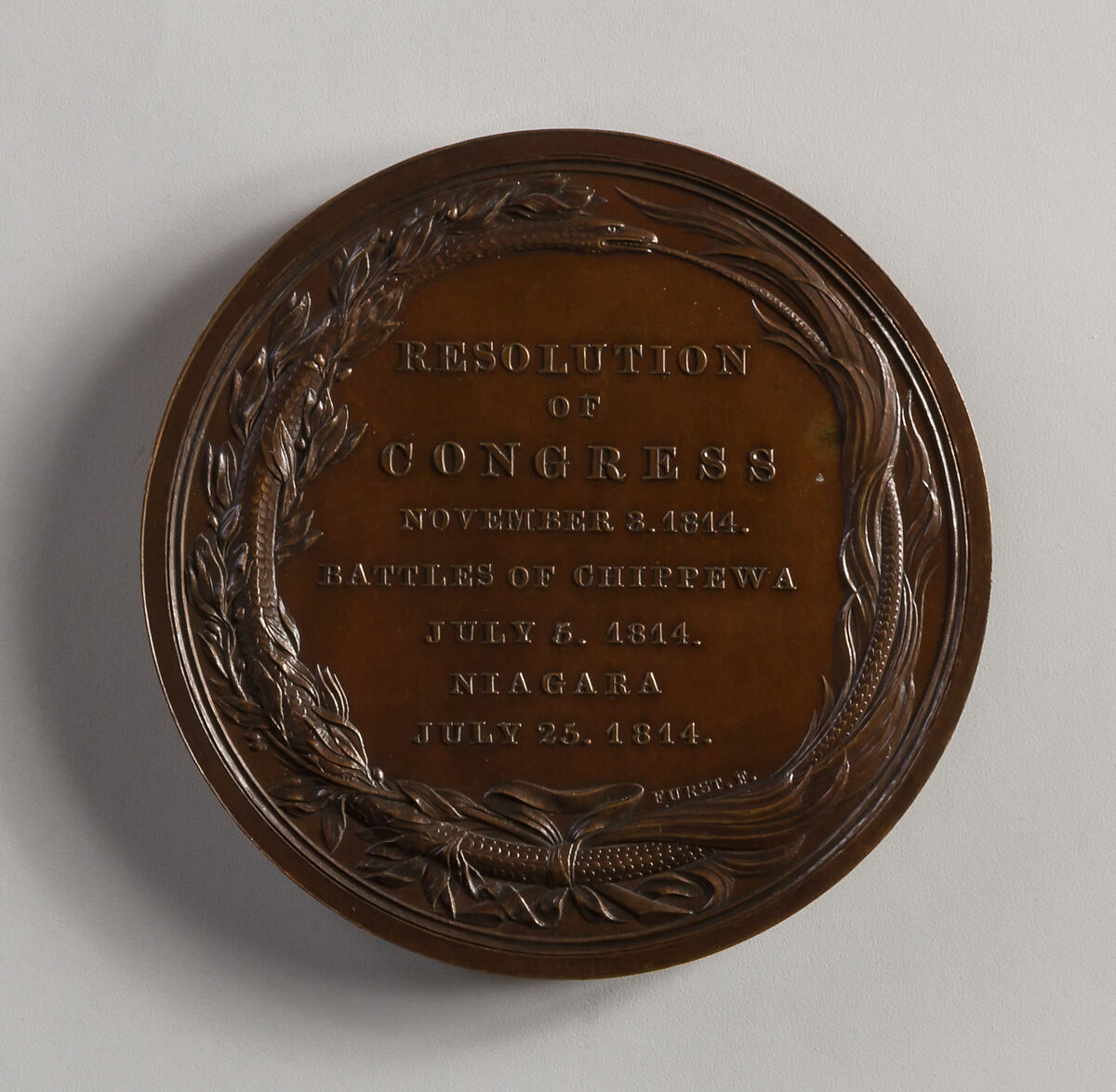 Medal of Major General Winfield Scott, Moritz Fürst (born 1782, active United States, 1807–ca. 1840), Bronze, American