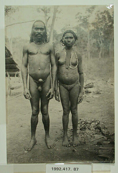 Man and Woman, Paul Wirz (Swiss (born Russia), Moscow 1892–1955 Ulopu), Gelatin silver print, Papua, New Guinea, made in Europe