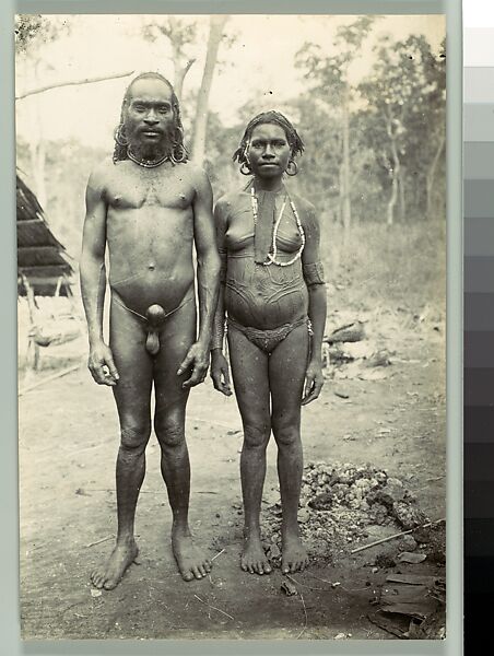 Man and Woman, Paul Wirz (Swiss (born Russia), Moscow 1892–1955 Ulopu), Gelatin silver print, Papua, New Guinea, made in Europe 