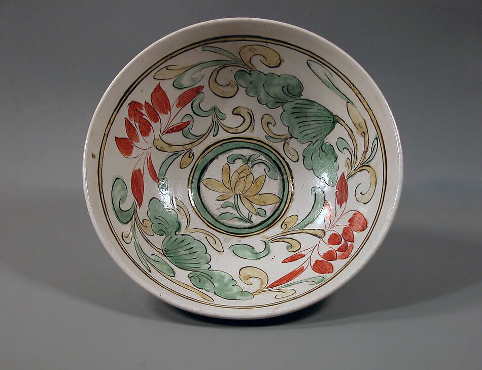 Bowl, Stoneware with overglaze polychrome (Cizhou ware), China 