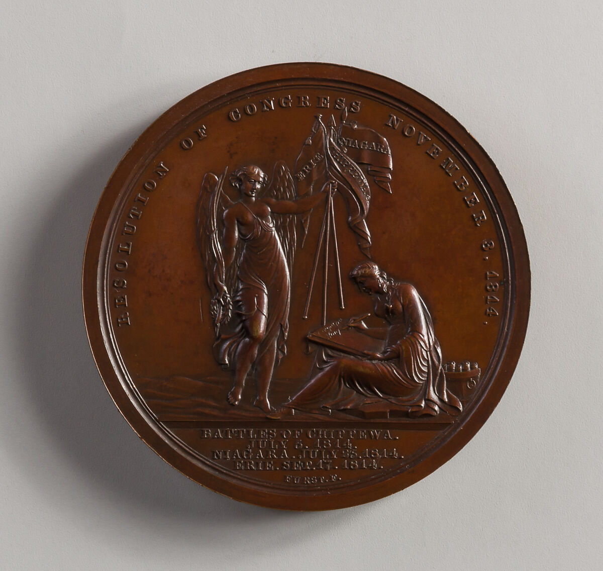 Medal of Major General Peter B. Porter, Moritz Fürst (born 1782, active United States, 1807–ca. 1840), Bronze, American