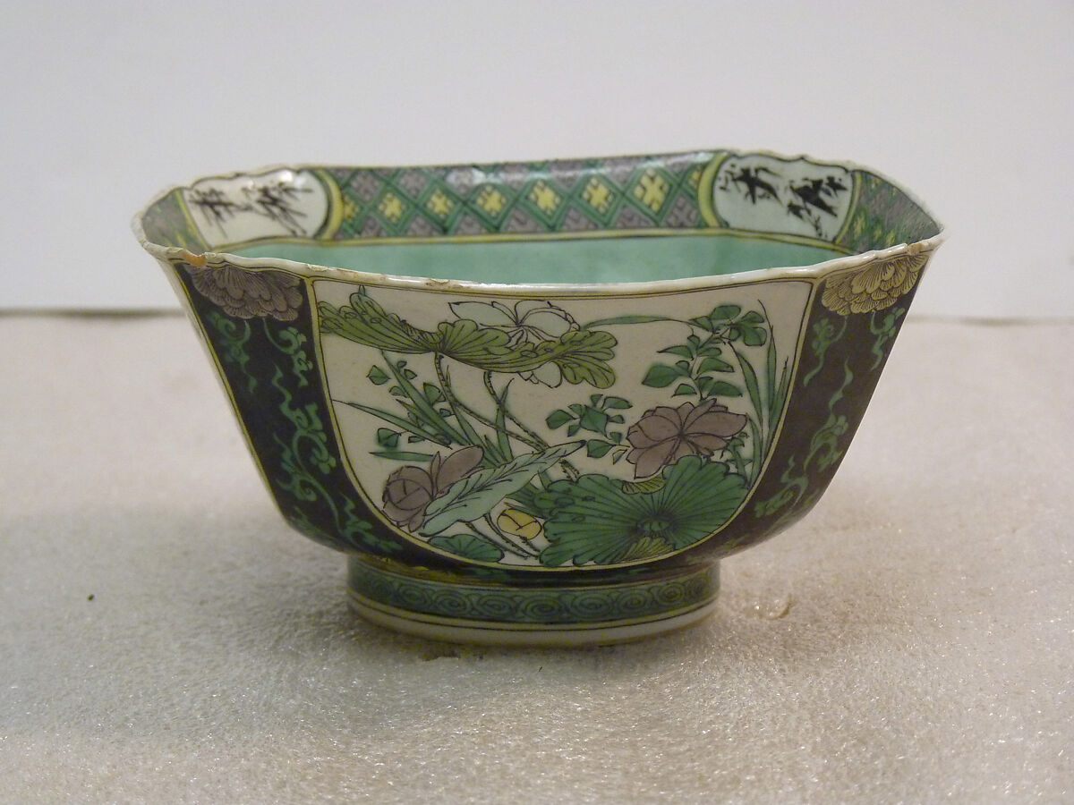 Bowl (one of a pair), Porcelain painted in polychrome enamels, with white enamel on the biscuit, China 