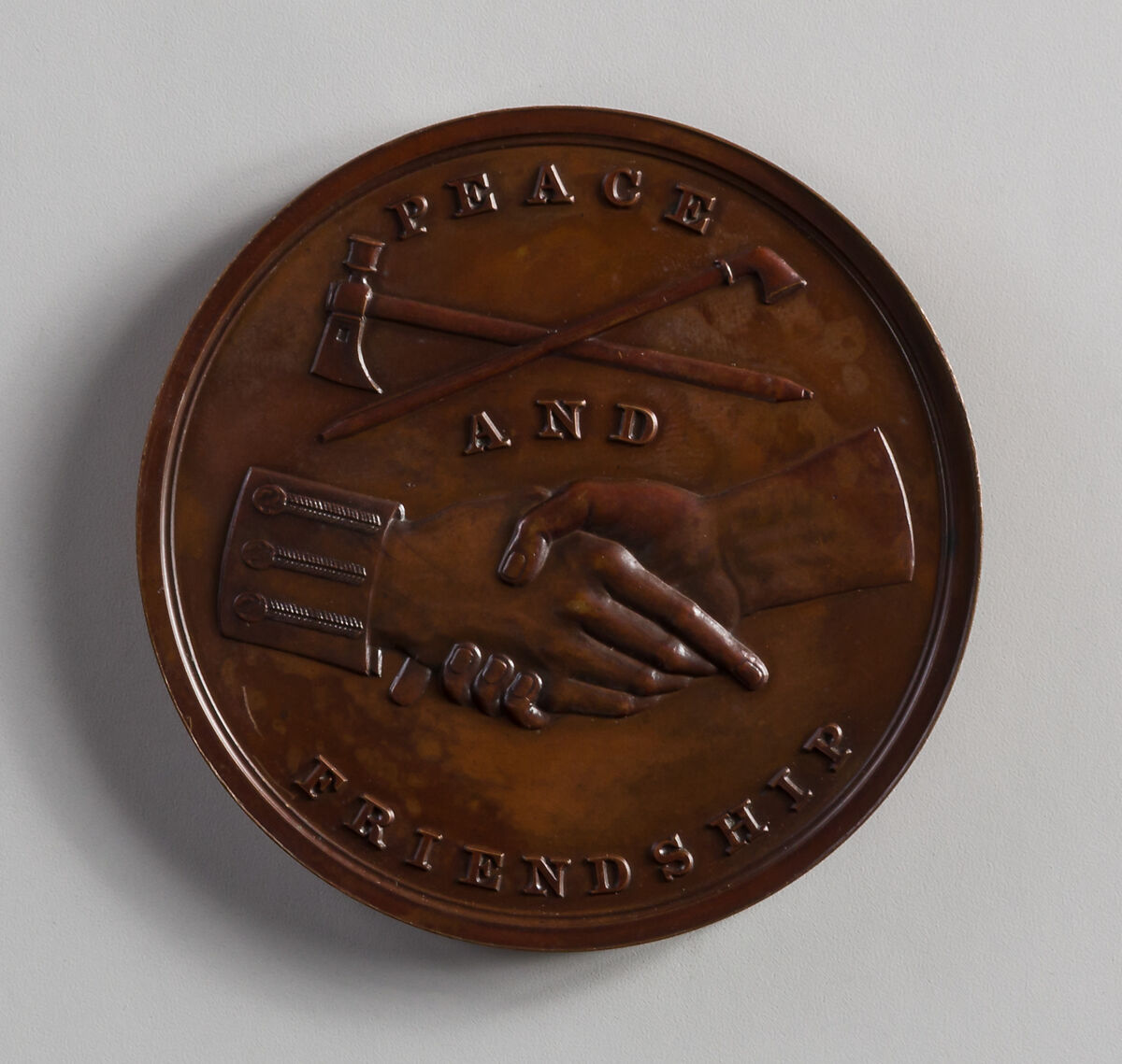 Medal of James Monroe, Moritz Fürst (born 1782, active United States, 1807–ca. 1840), Bronze, American