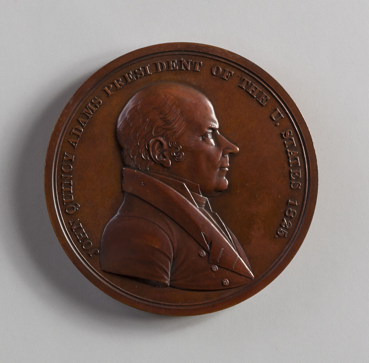 Medal of John Quincy Adams, Moritz Fürst (born 1782, active United States, 1807–ca. 1840), Bronze, American 