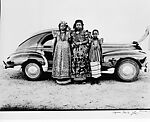 Two Women and a Girl with Peugeot Automobile