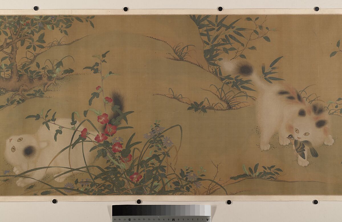 Spring Play in a Tang Garden, Unidentified artist, Handscroll; ink and color on silk, China