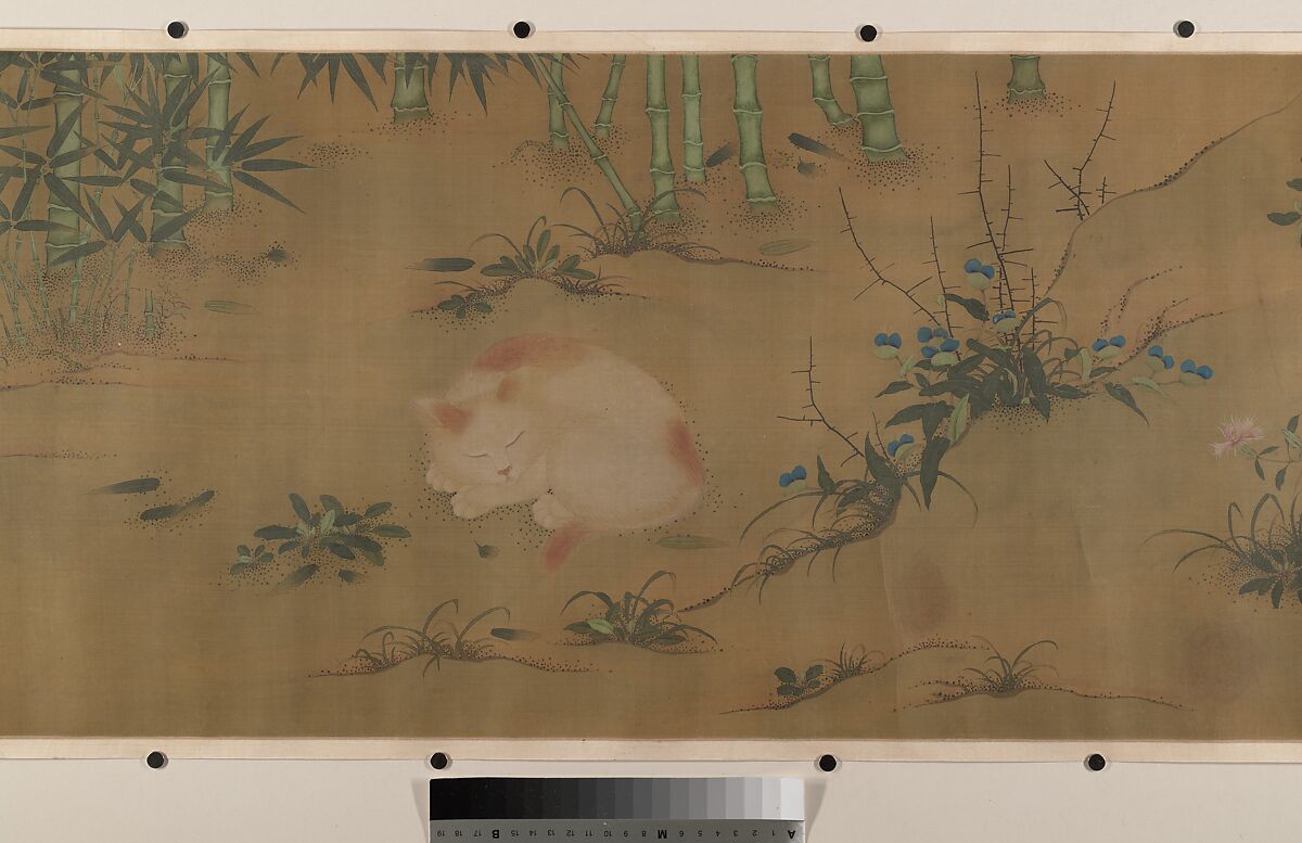 Spring Play in a Tang Garden, Unidentified artist, Handscroll; ink and color on silk, China