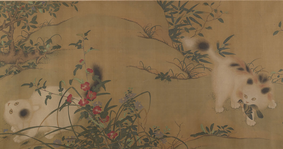 Spring Play in a Tang Garden, Unidentified artist, Handscroll; ink and color on silk, China 